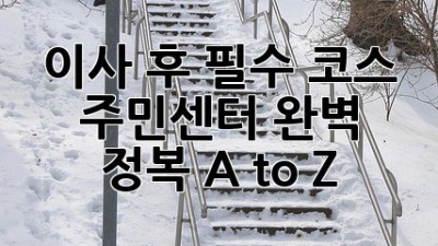 🏡 이사 후 필수 코스! 주민센터 완벽 정복 A to Z 💯